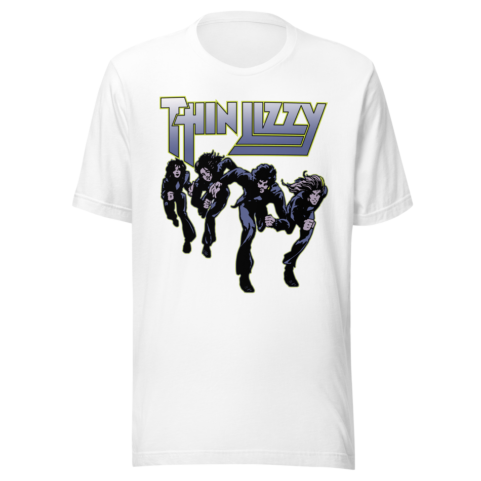 Stakes Thin Lizzy Jailbreakers Jumbo Print T-Shirt White