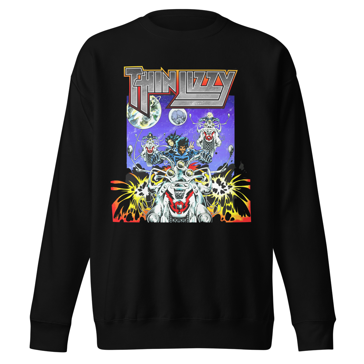 Stakes Thin Lizzy Night Riders Sweatshirt Black