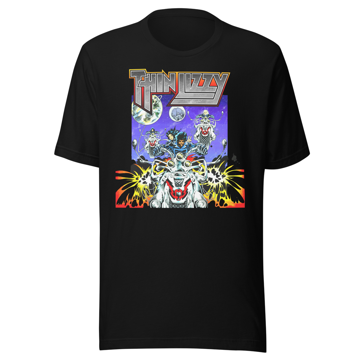 Stakes Thin Lizzy Night Riders T-Shirt Black