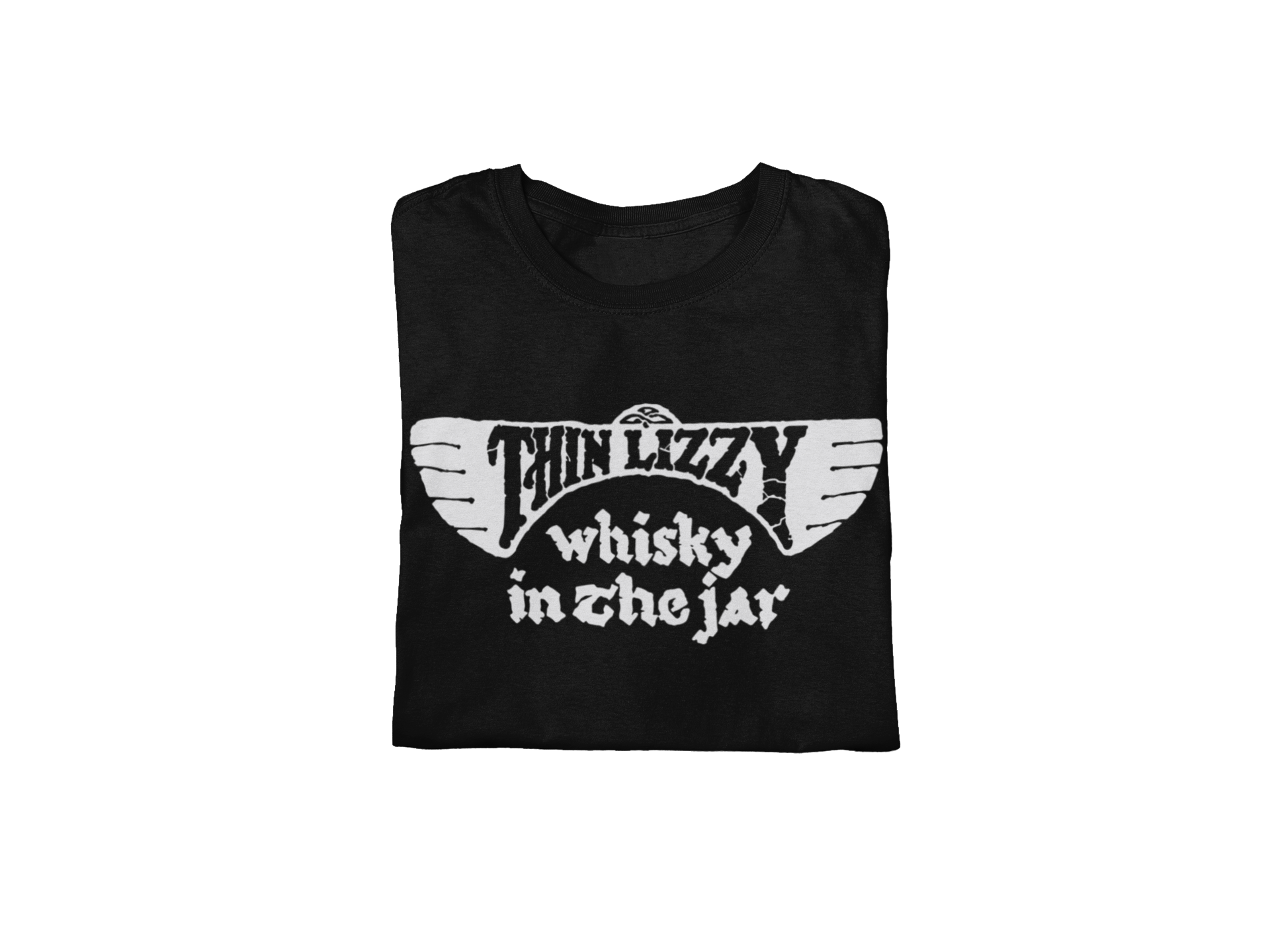 Stakes Thin Lizzy - Whiskey Jumbo Print T-Shirt Black