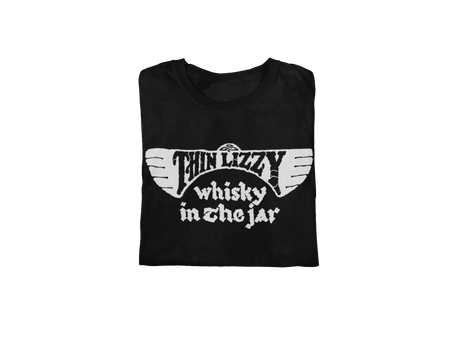 Stakes Thin Lizzy - Whiskey Jumbo Print T-Shirt Black