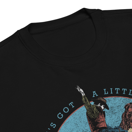 Stakes Waylon Jennings A Little Outlaw in Em Sweatshirt Black