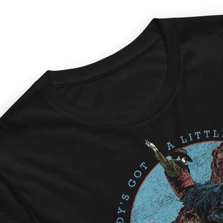 Stakes Waylon Jennings A Little Outlaw in Em T-Shirt Black