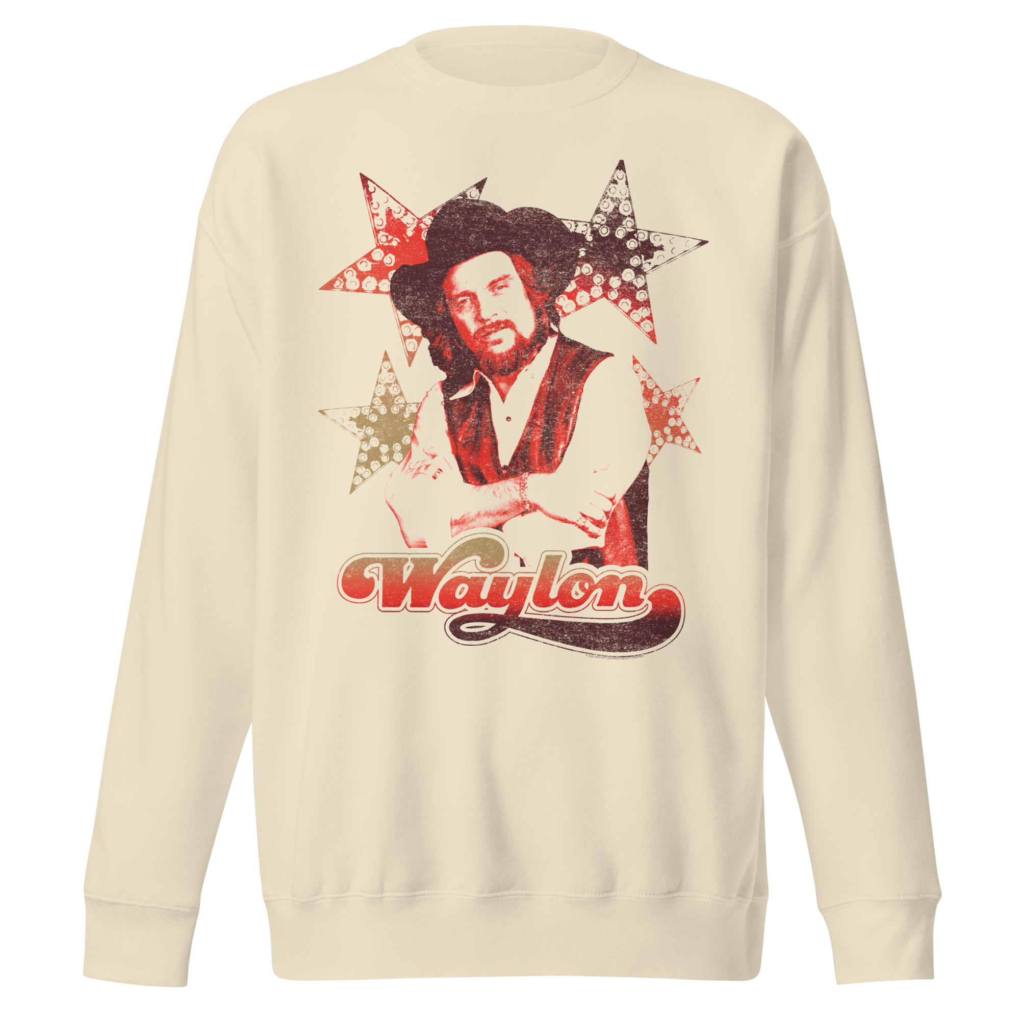 Stakes Waylon Jennings Littlefields Finest Sweatshirt Natural
