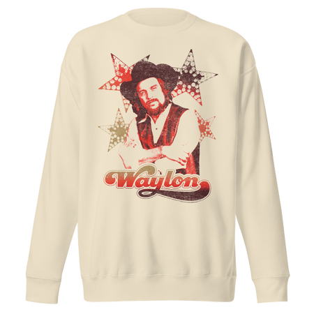 Stakes Waylon Jennings Littlefields Finest Sweatshirt Natural