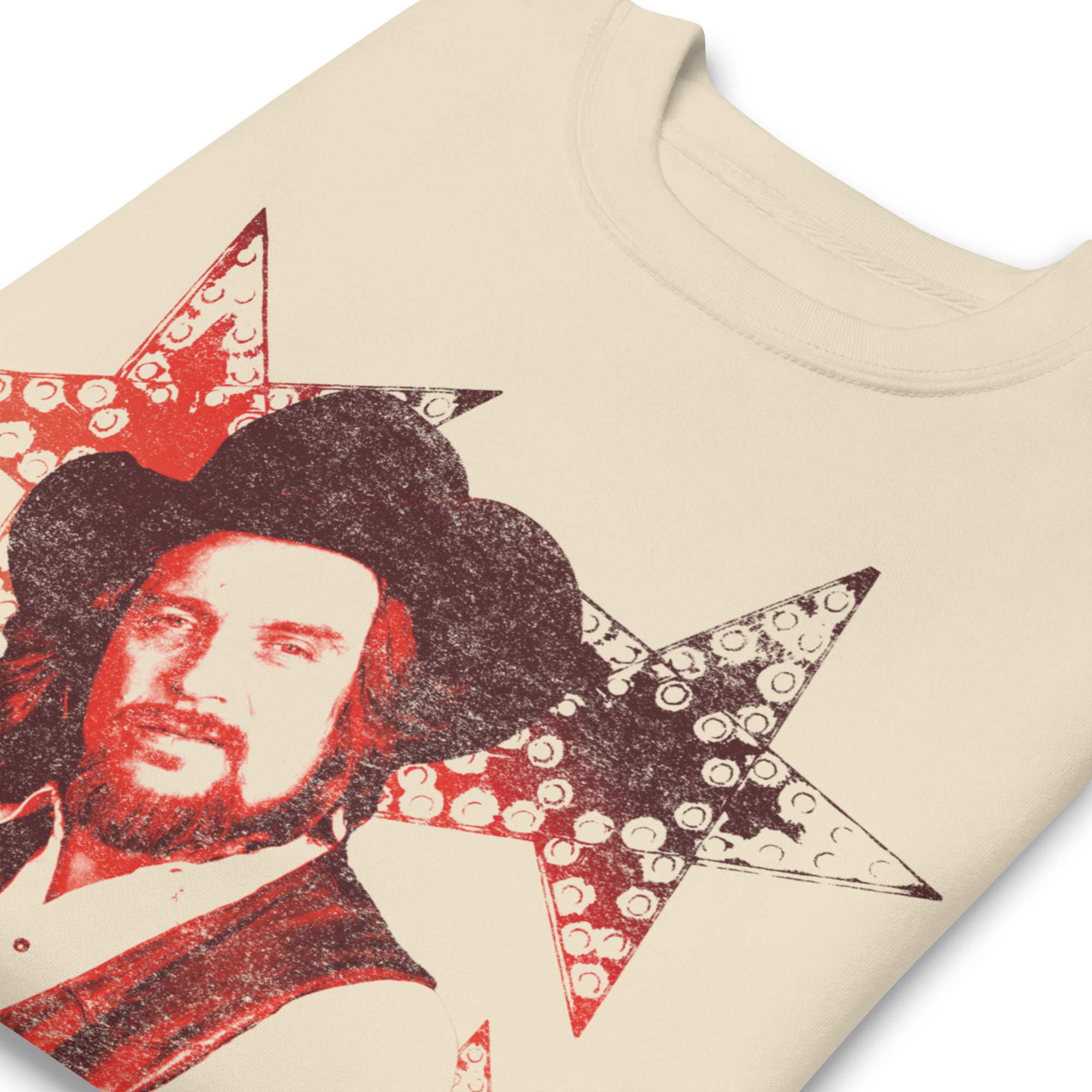 Stakes Waylon Jennings Littlefields Finest Sweatshirt Natural