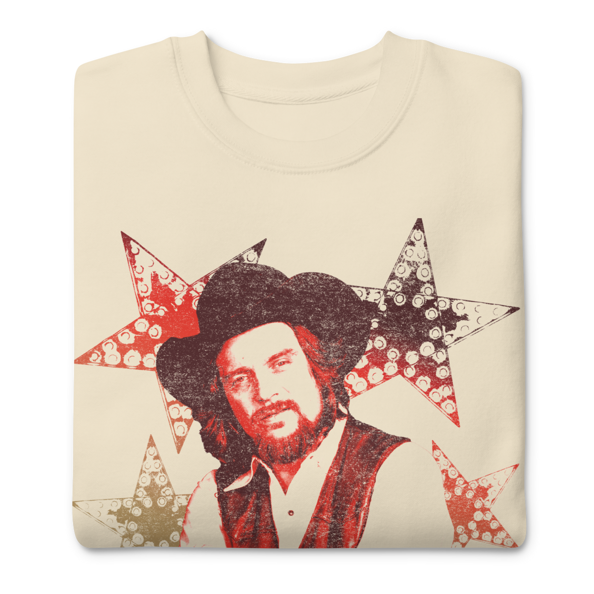 Stakes Waylon Jennings Littlefields Finest Sweatshirt Natural