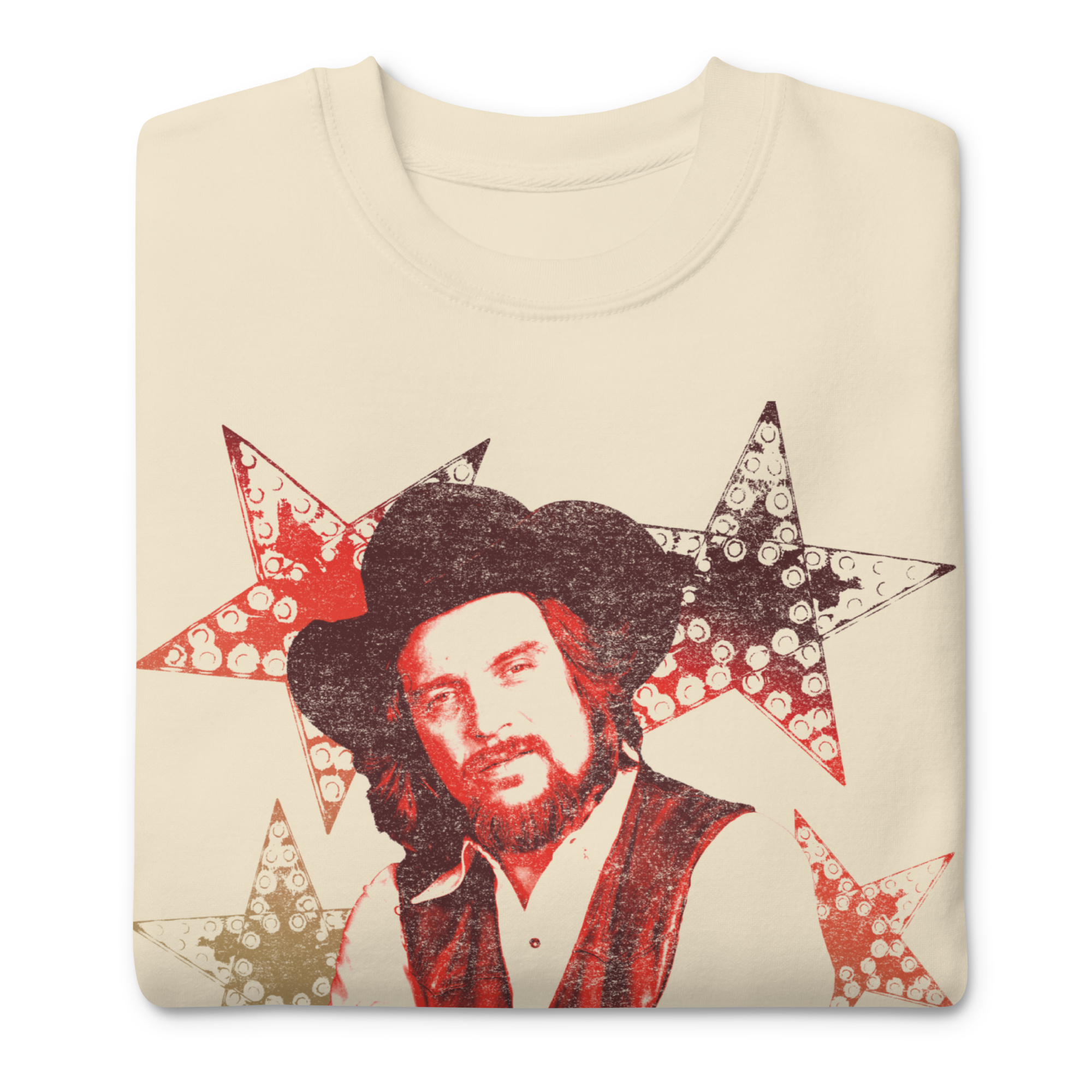 Stakes Waylon Jennings Littlefields Finest Sweatshirt Natural