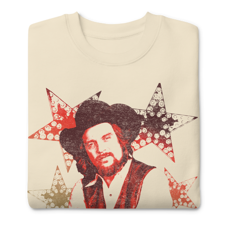 Stakes Waylon Jennings Littlefields Finest Sweatshirt Natural
