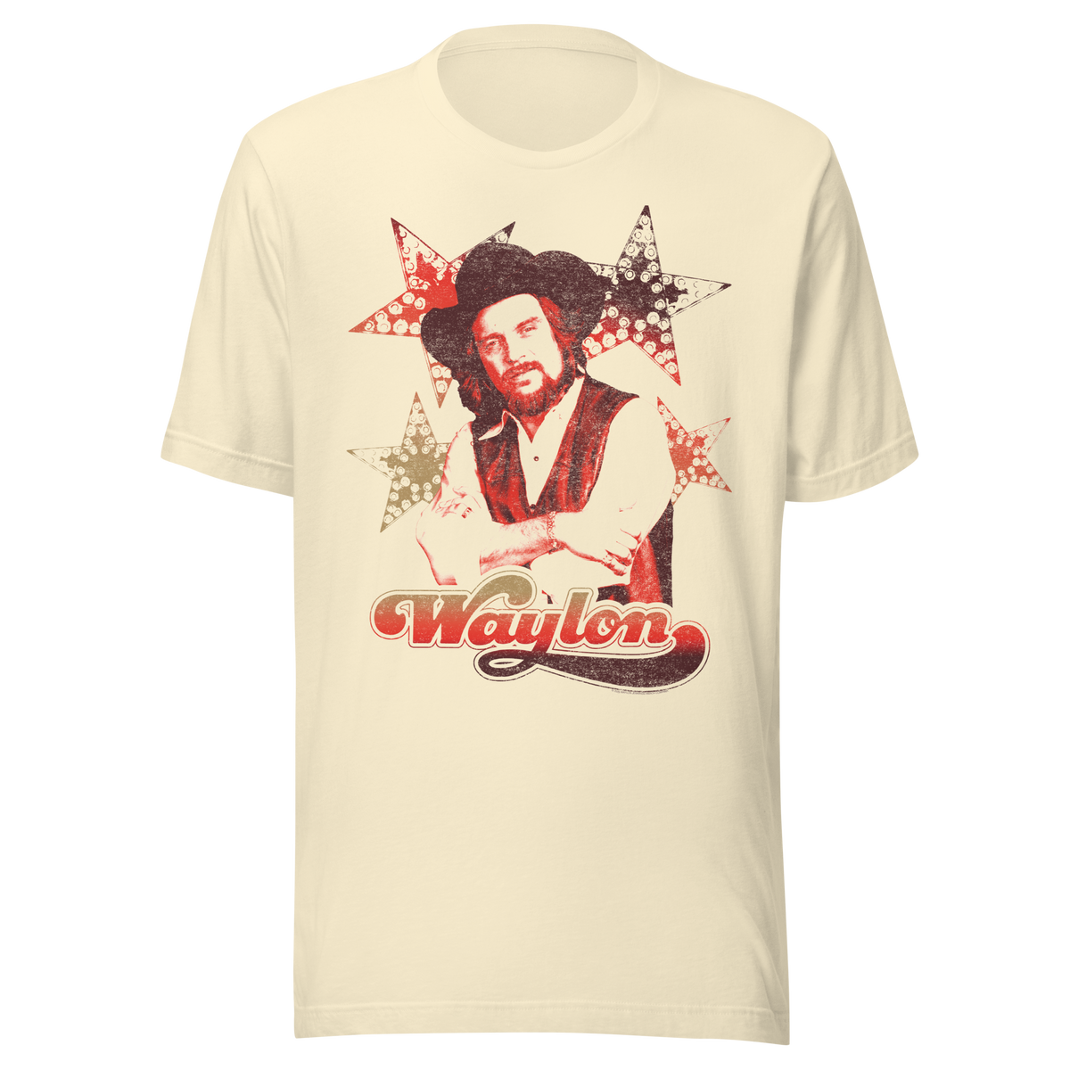 Stakes Waylon Jennings Littlefields Finest T-Shirt Natural