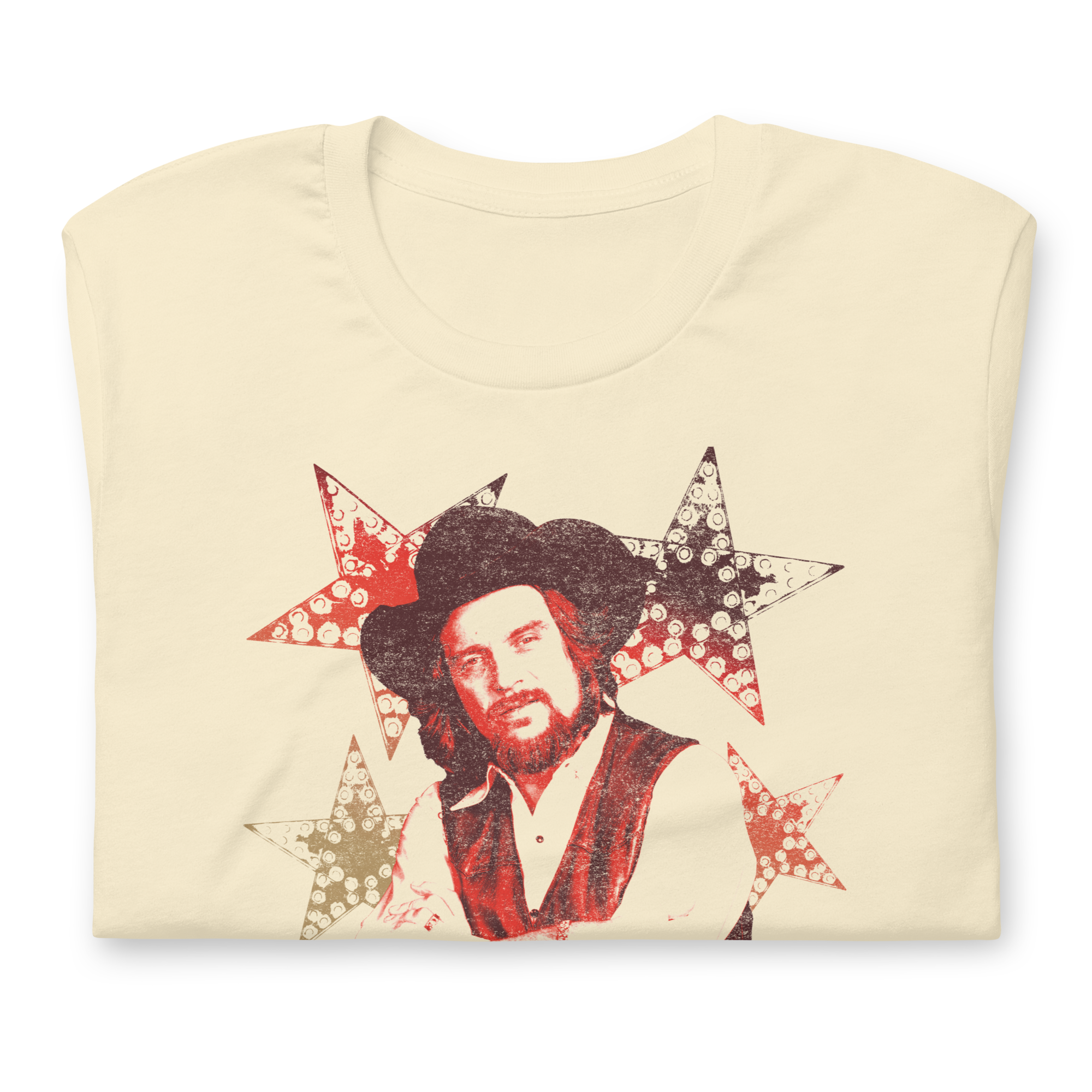Stakes Waylon Jennings Littlefields Finest T-Shirt Natural