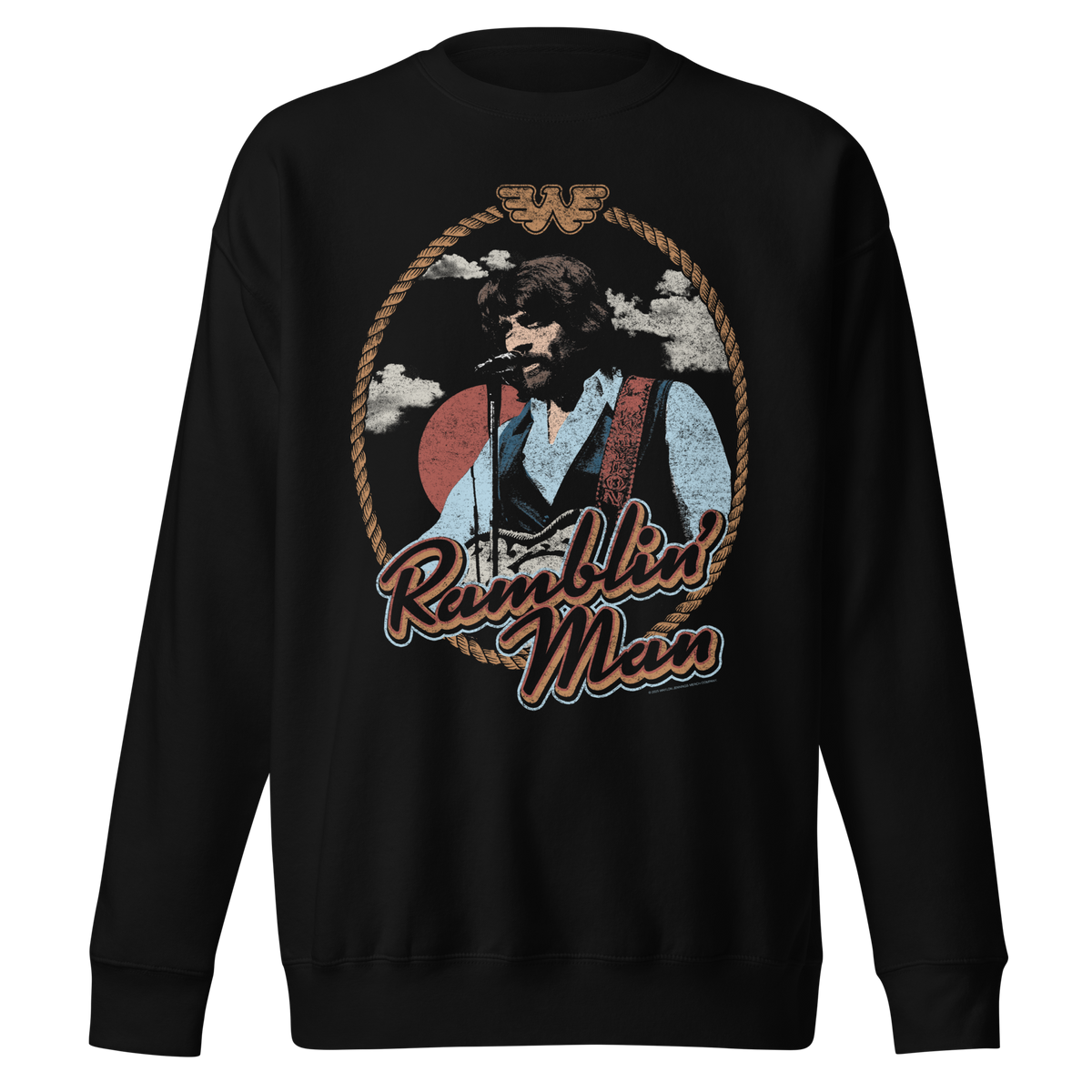 Stakes Waylon Jennings Ramblin Man Sweatshirt Black