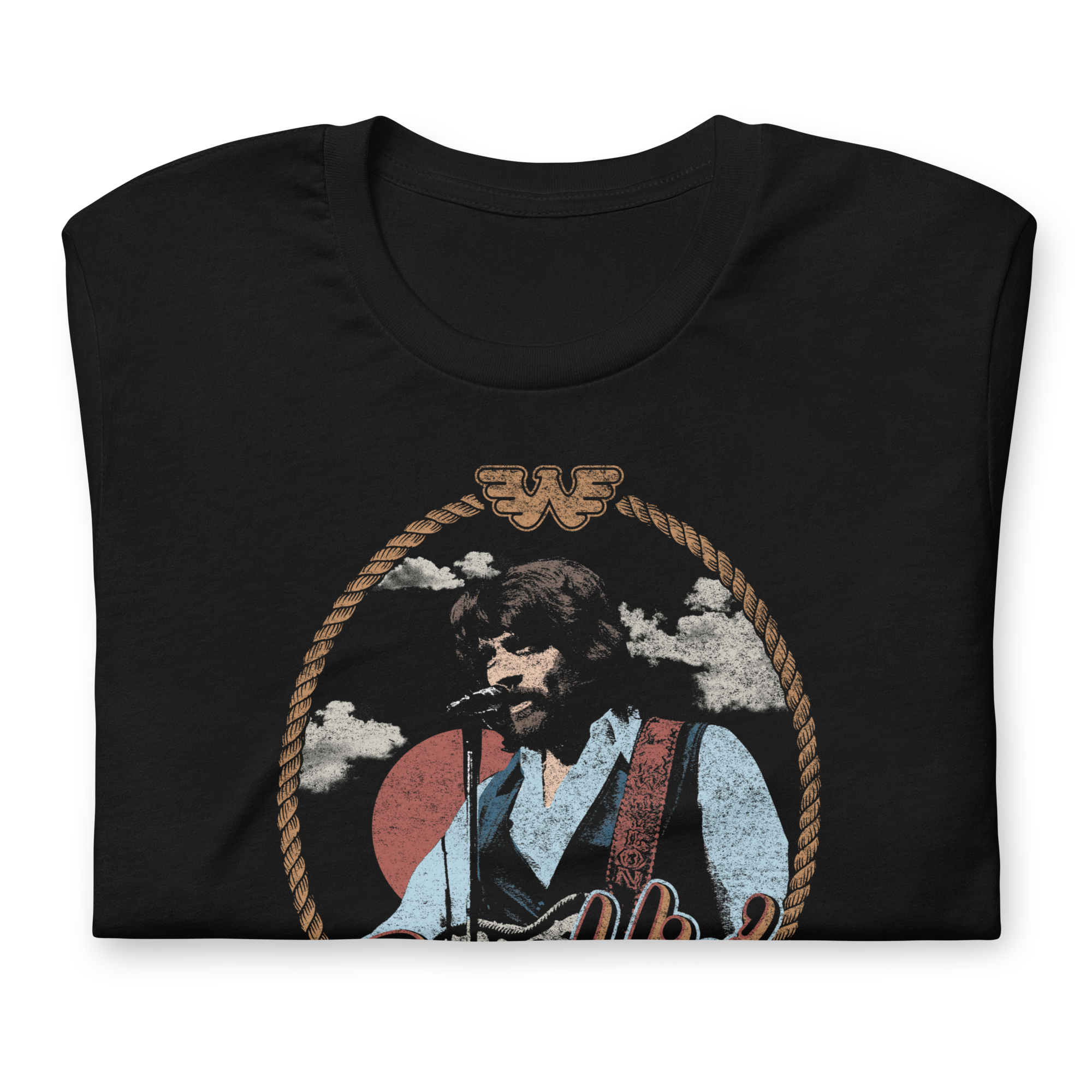 Stakes Waylon Jennings Ramblin Man T-Shirt Black