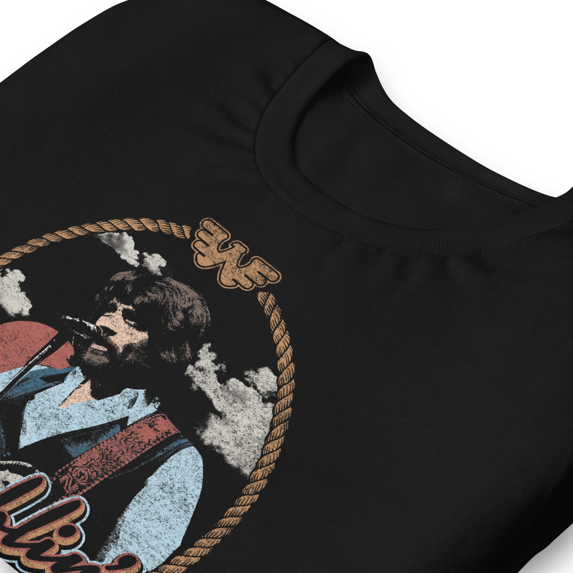 Stakes Waylon Jennings Ramblin Man T-Shirt Black