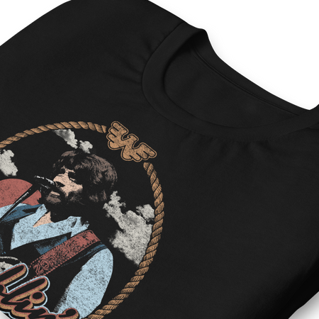Stakes Waylon Jennings Ramblin Man T-Shirt Black