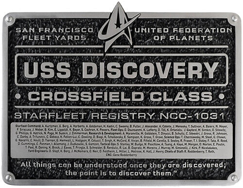 Star-Trek Discovery Ships Discovery Plaque Star Trek: Discovery - Resin Dedication Plaque - U.S.S. Discovery - CD Album