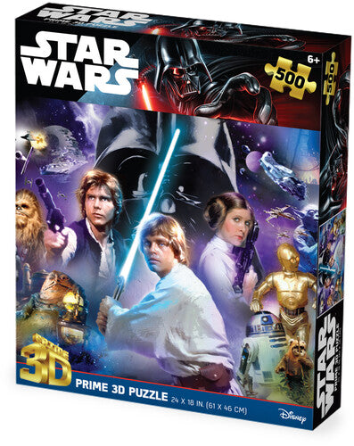 Star Wars Cast 500PC Star Wars Original Triology Cast 500pc 24x18 in 3D Lenticular Puzzle - CD Album