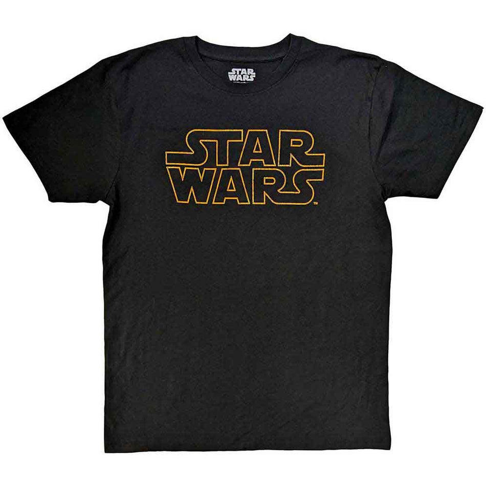 Star Wars Logo Outline Black