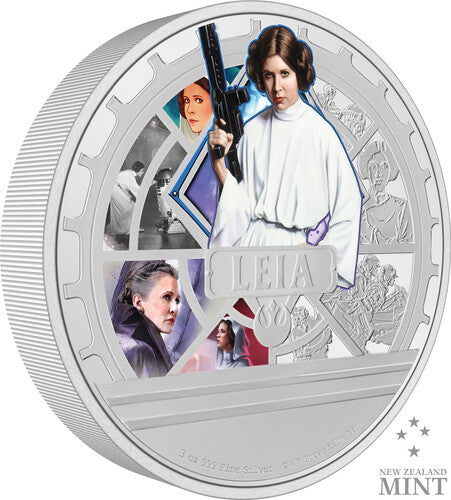 Star Wars Princess Leia 3Oz Silver Coin New Zealand Mint - Star Wars� Princess Leia� 3oz Silver Coin - Collectible