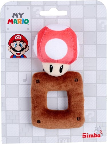 Super Mario Baby 6in Plush Mushroom with Rattle My Mario - Plush - 6" Mushroom with Rattle for Infants - CD Album