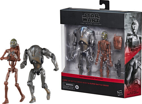SW Bl C3Po and Super Battle Droid Star Wars: Attack of the Clones - Black Series - C-3PO (B1 Battle Droid Body) & Super Battle Droid Action Figure 2-Pack - CD Album