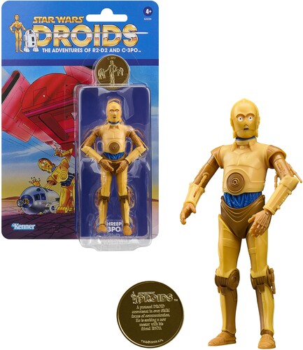 SW Bl Sun Star Wars: Droids - Black Series - See-Threepio (C-3PO) Action Figure with Coin - Collectibles