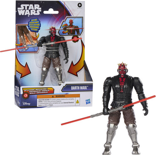 SW Epic Action Darth Maul Star Wars - Action FX - Darth Maul Action Figure with Sound - Collectibles