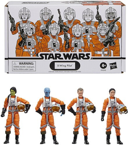 SW Vin Jump Star Wars - Vintage Collection - X-Wing Pilot 4-Pack Action Figure - Collectibles