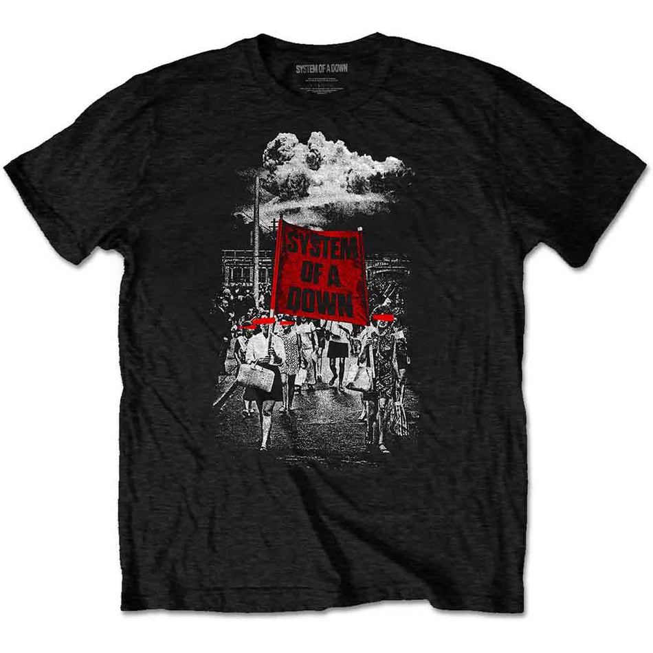 System Of A Down Banner Marches Black