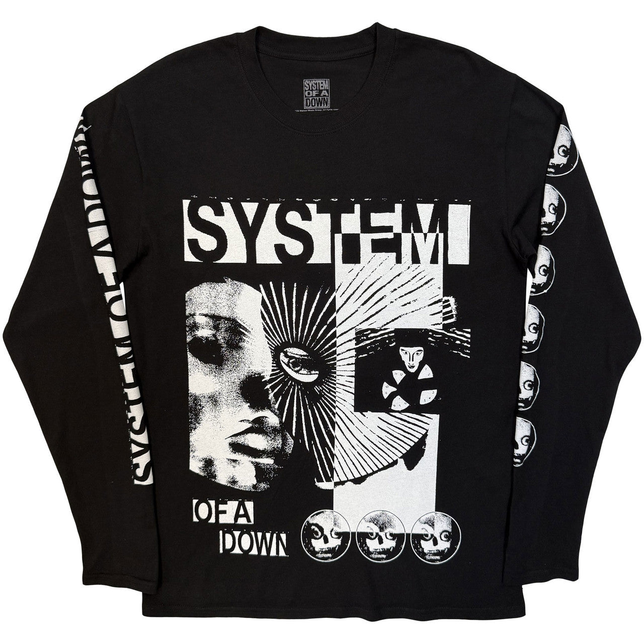 System Of A Down Hypno Hi-Contrast Unisex Long Sleeve T-Shirt (Black)