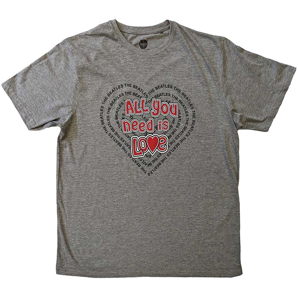 The Beatles All You Need Is Love Heart Grey