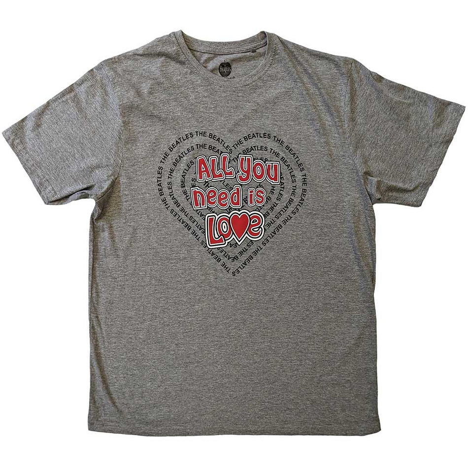 The Beatles All You Need Is Love Heart Grey