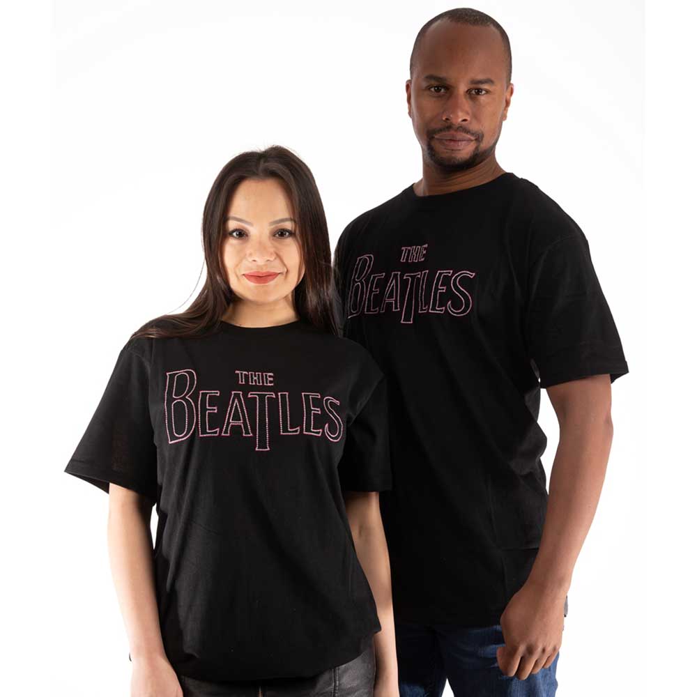 The Beatles Drop T Logo Black