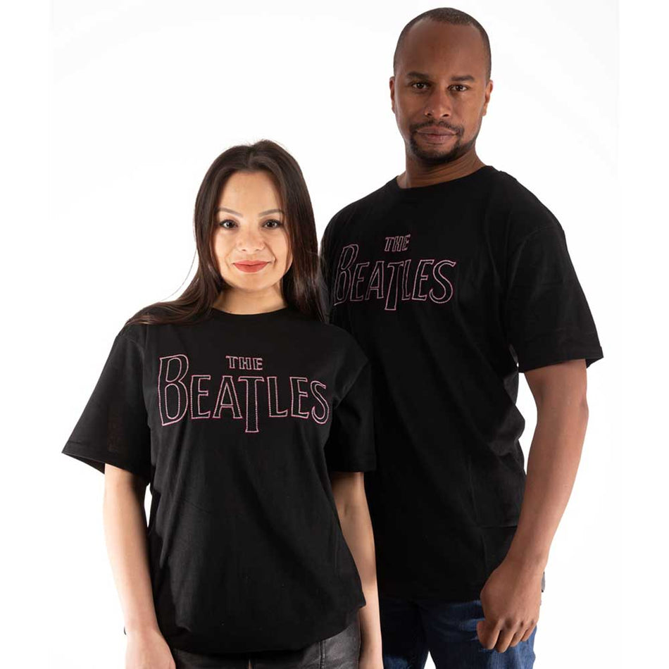 The Beatles Drop T Logo Black