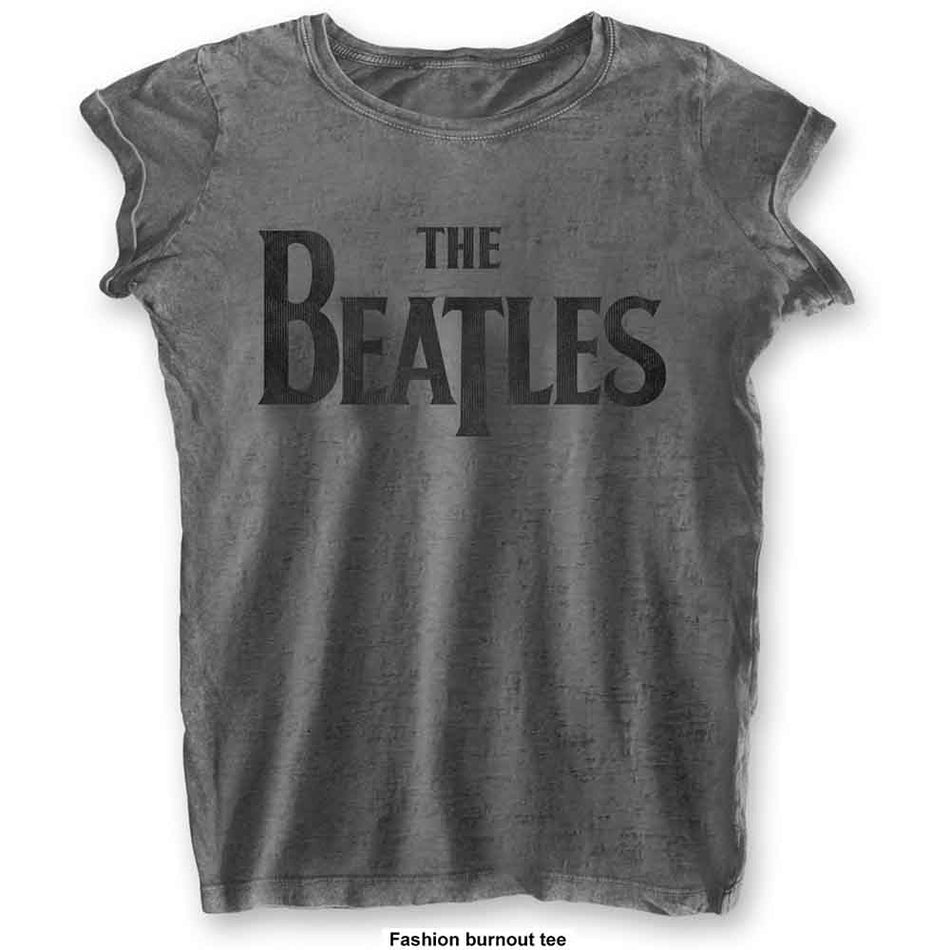 The Beatles Drop T Logo Grey