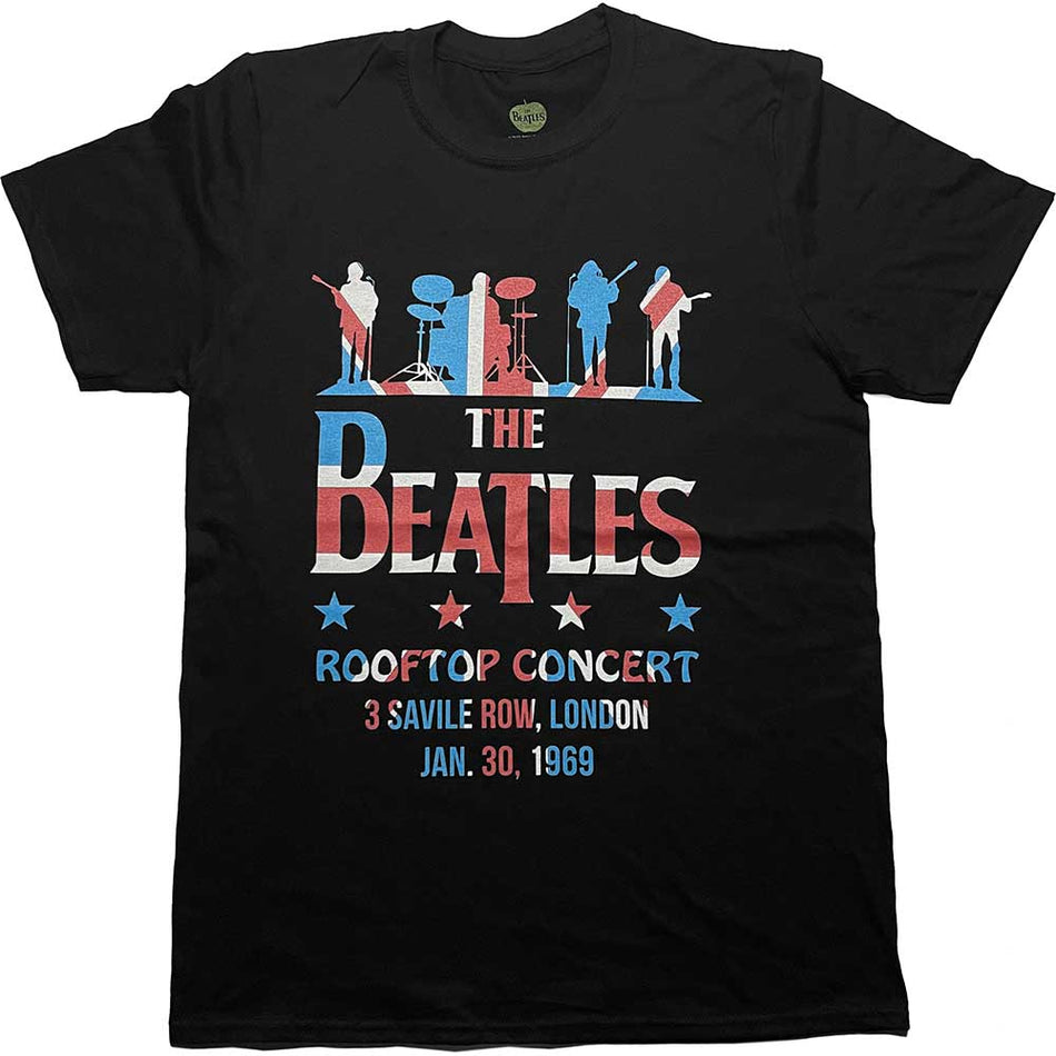 The Beatles Drop T Rooftop Flag Black