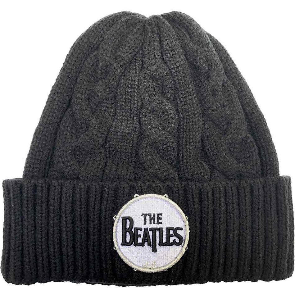 The Beatles Drum Logo Black