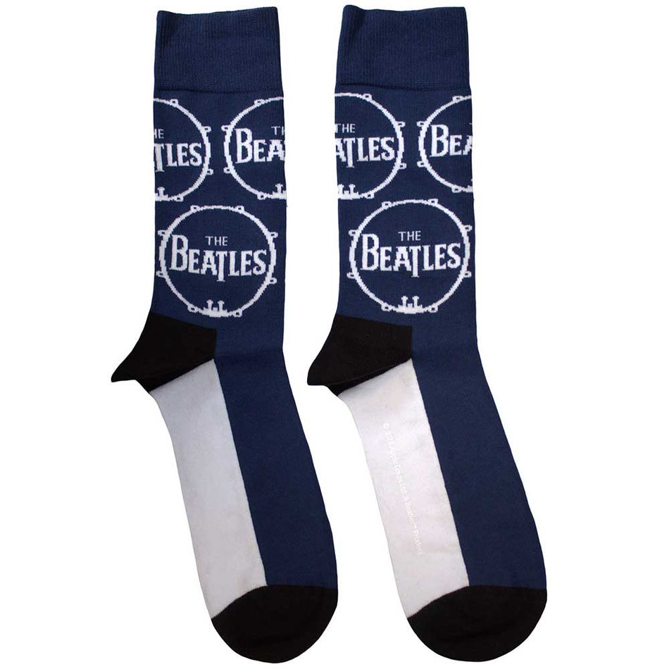 The Beatles Drum Logo Repeat Blue