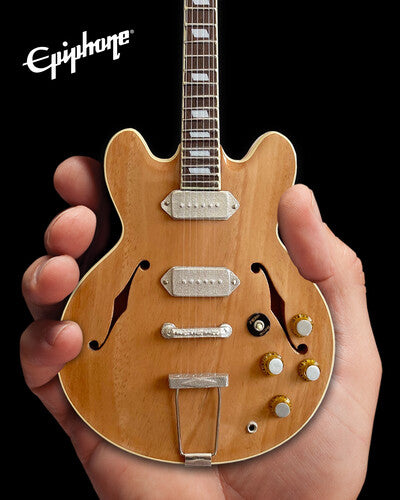 The Beatles Epiphone 1965 Casino Revolution Natural 10 Inch Miniature Guitar Replica - CD Album