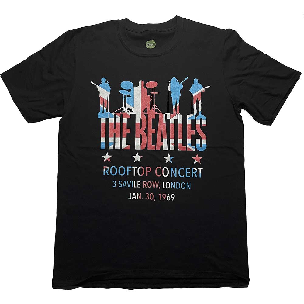 The Beatles Rooftop Flag Black