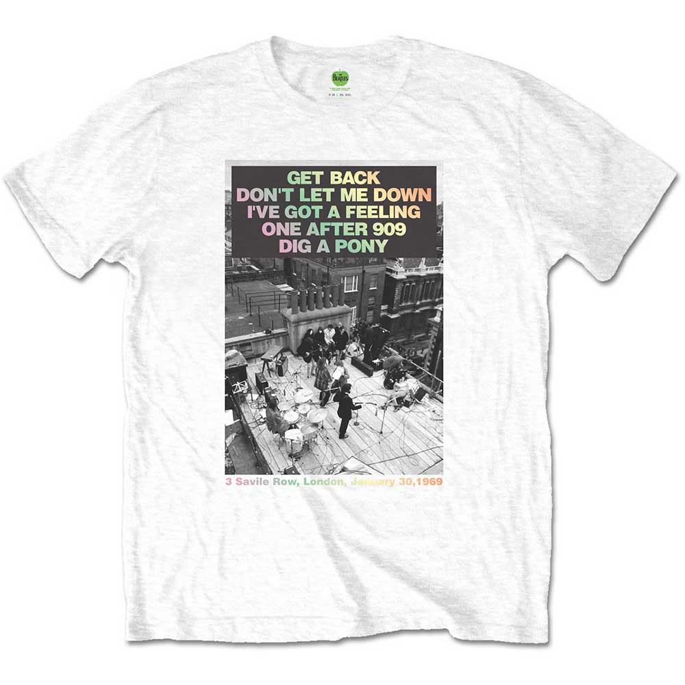 The Beatles Rooftop Songs Gradient White
