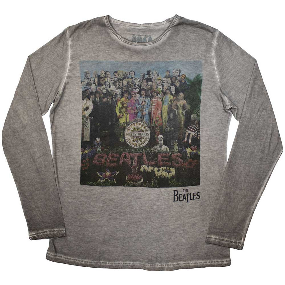 The Beatles Sgt Pepper Stone Wash Grey