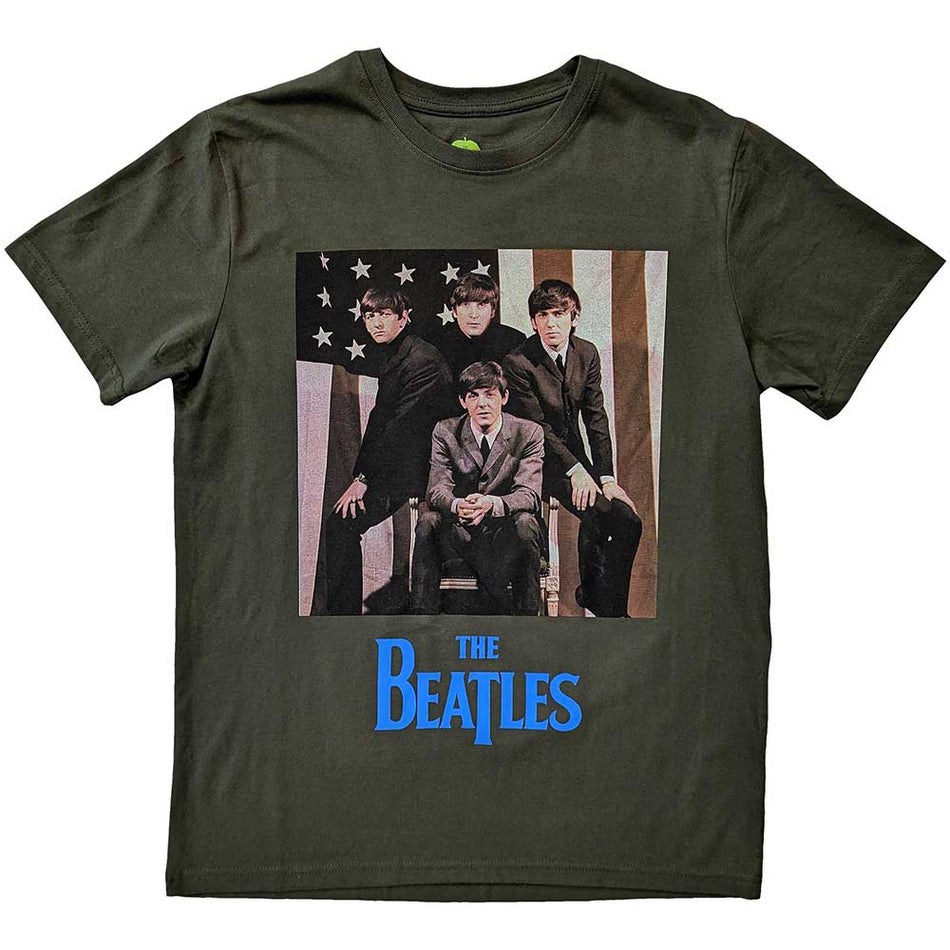 The Beatles US Flag Photo Green