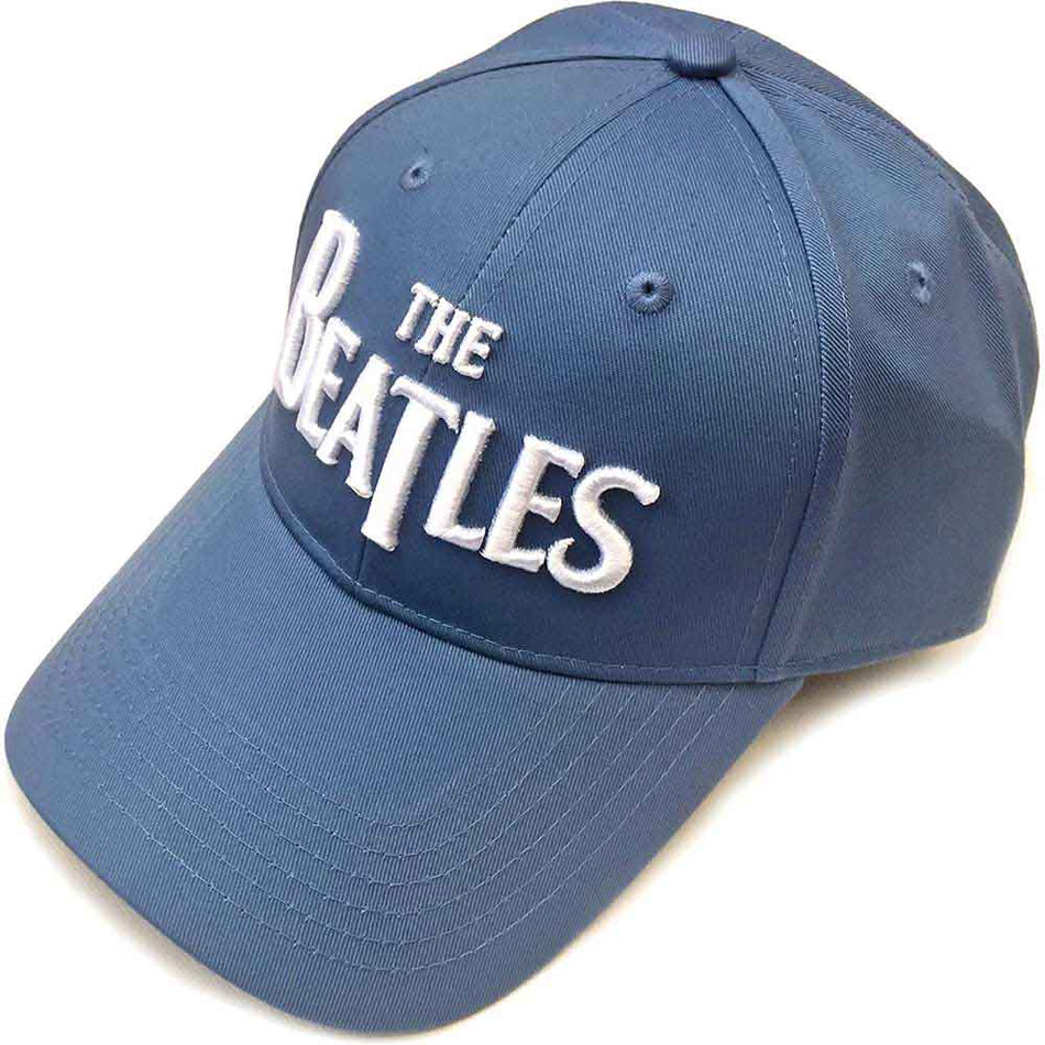 The Beatles White Drop T Logo Blue
