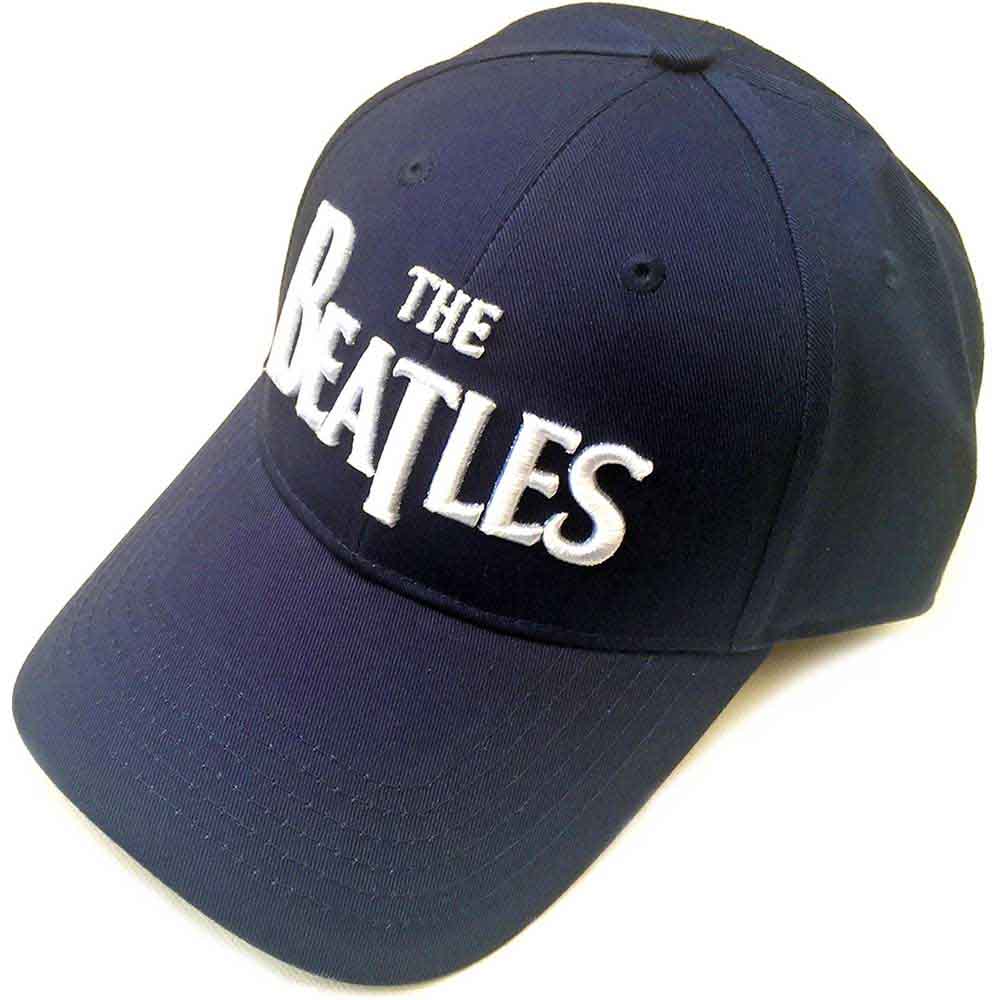 The Beatles White Drop T Logo Blue