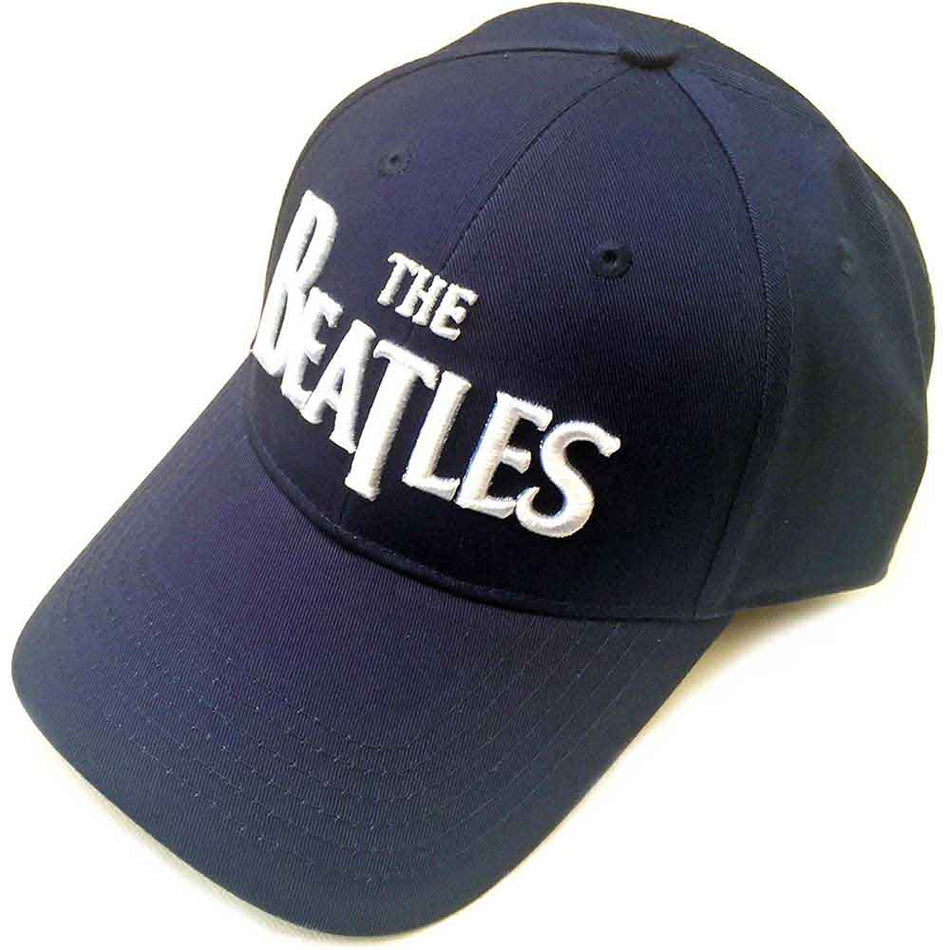 The Beatles White Drop T Logo Blue