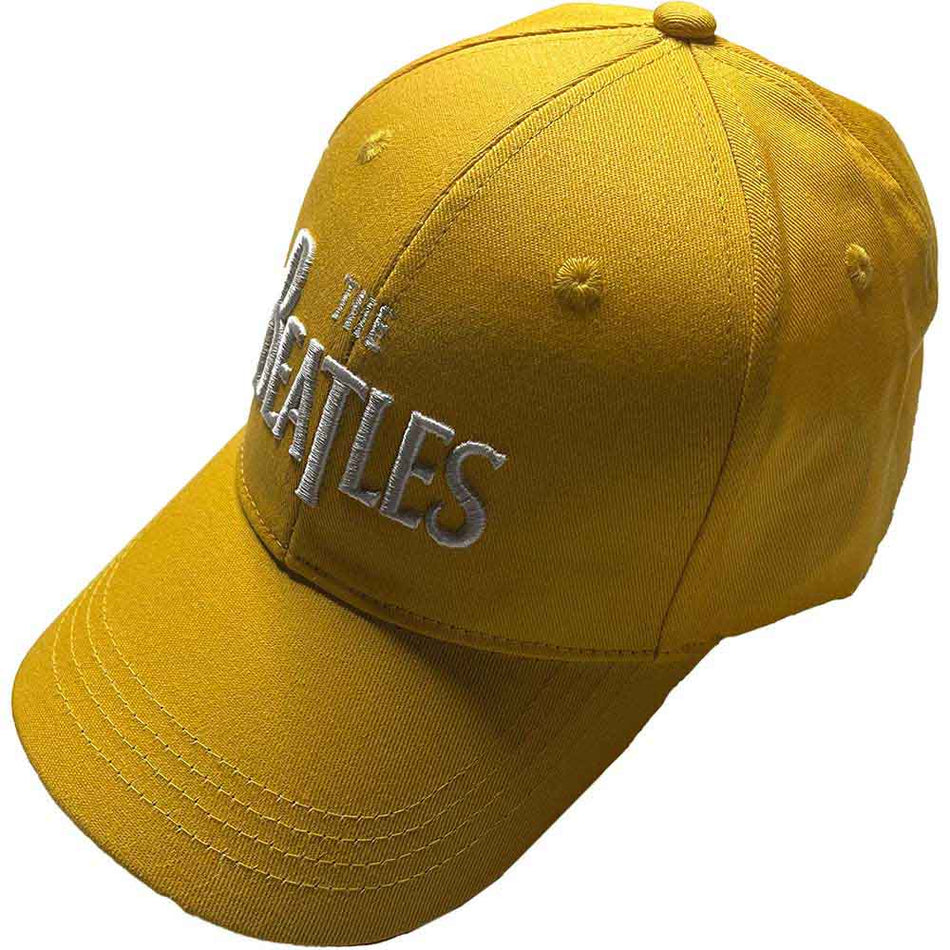 The Beatles White Drop T Logo Yellow