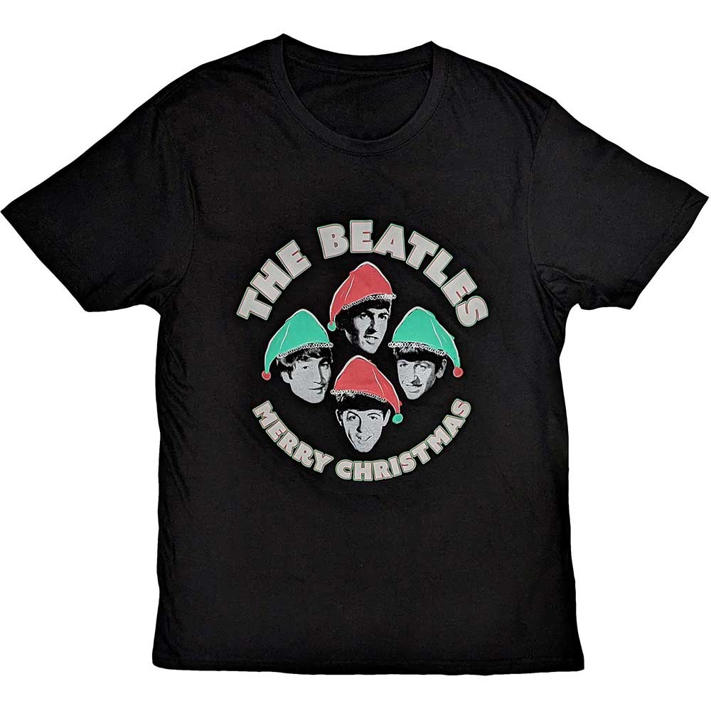 The Beatles Xmas Hats Black