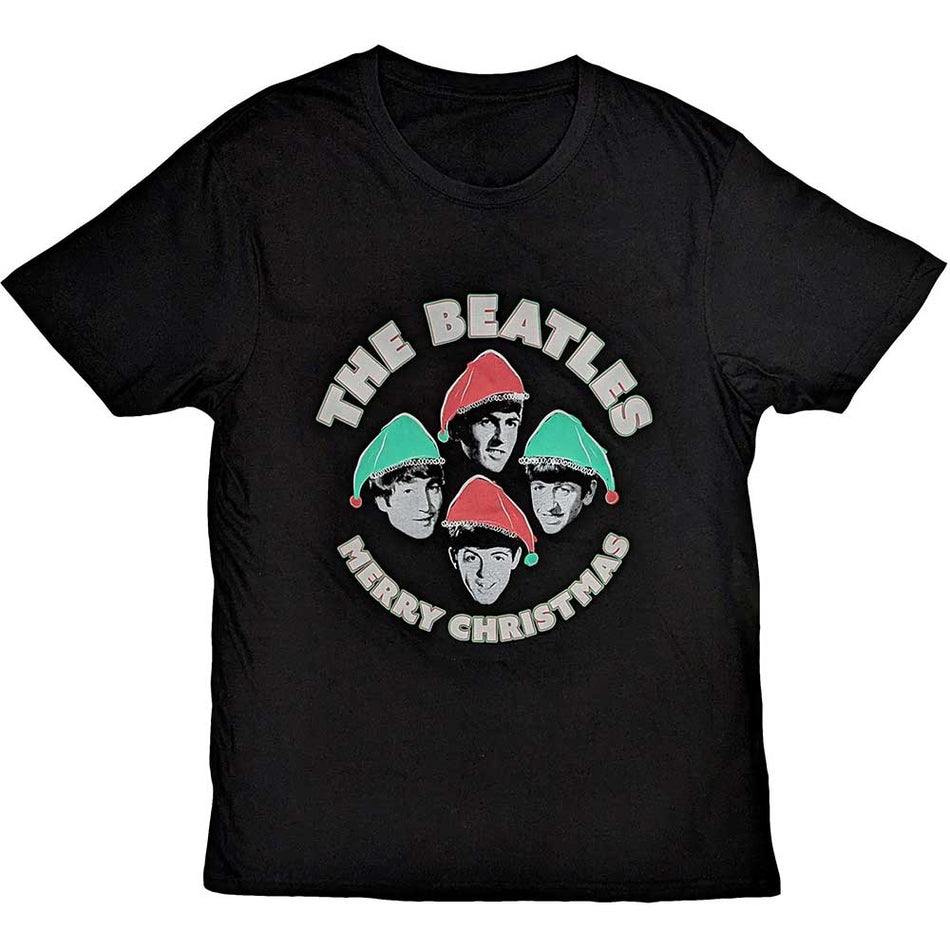The Beatles Xmas Hats Black