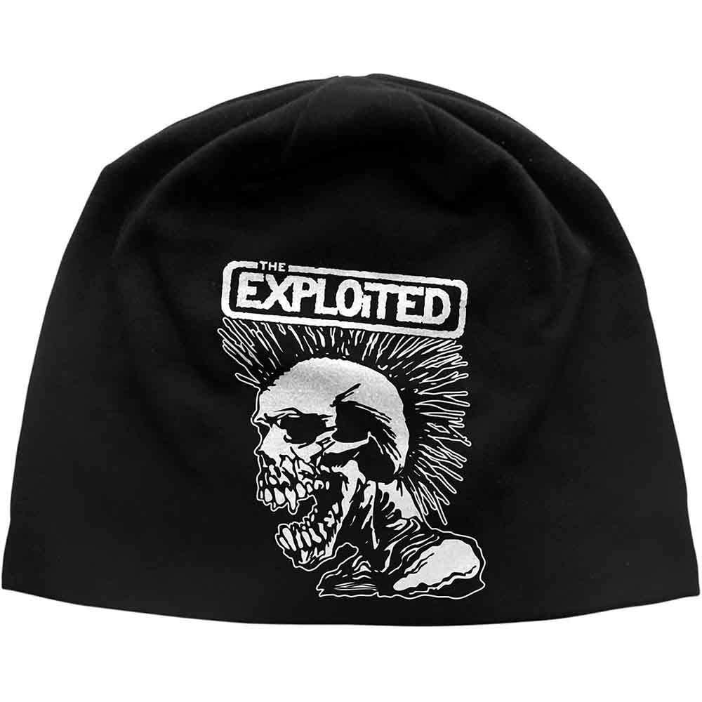 The Exploited Mohican Skull Black